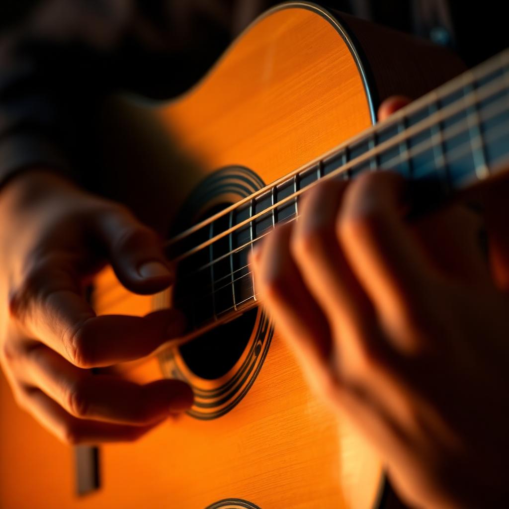 Person playing guitar